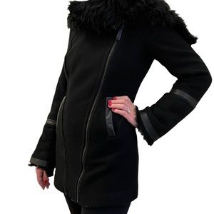 Mackage Wool/Suede/Fur Coat